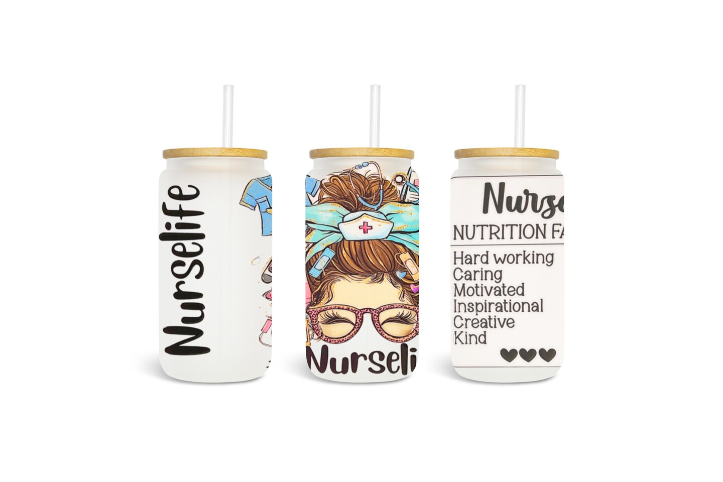 #18- Nurse Life - 16oz Cup UV DTF Wrap