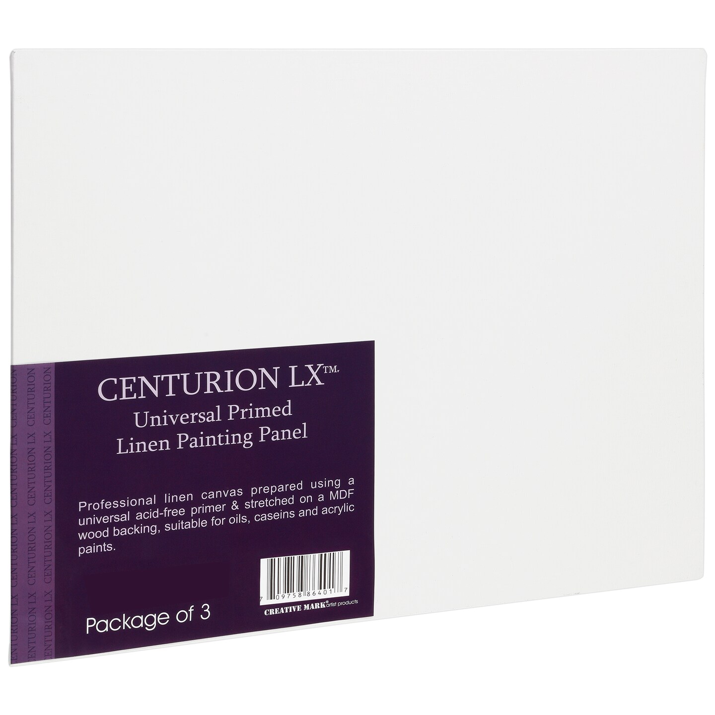 Centurion Universal Acrylic Primed Linen Panels -Canvases for Painting - 3 pack of Canvases for Oils, Acrylics, Water-Mixable Oils, and More