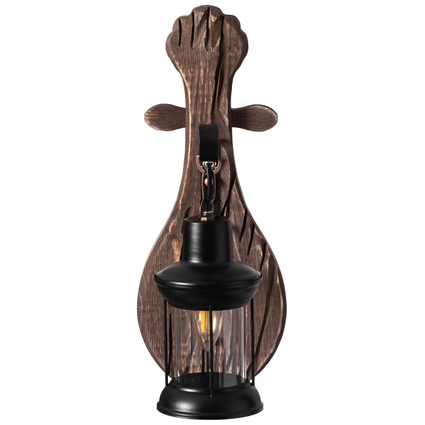 Vintage Industrial Unique Shape Wooden Wall Lamp, Wall Sconce Light for Home, Restaurant or Bar