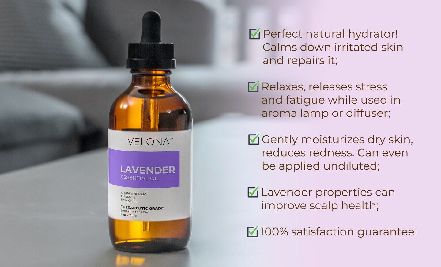 Lavender Essential Oil, 4 oz