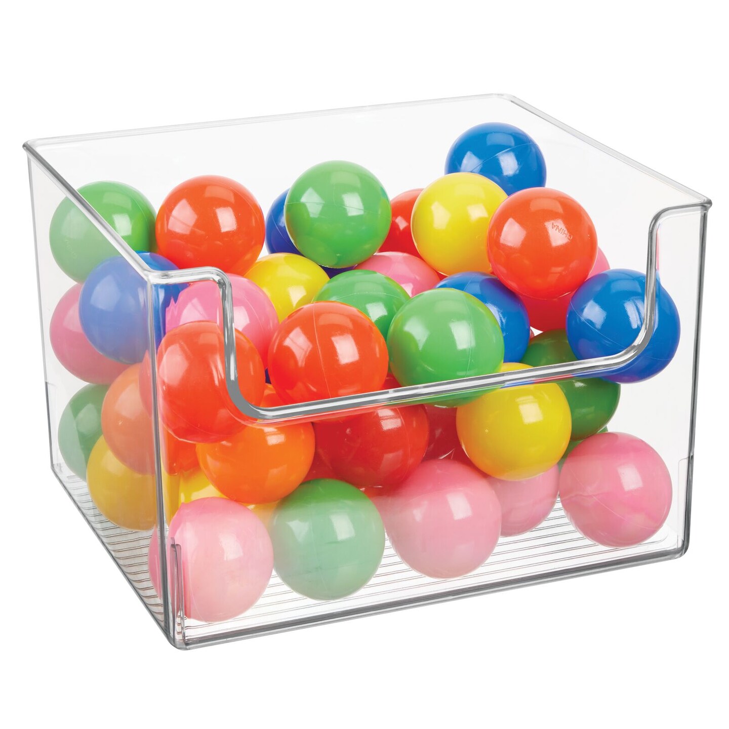 mDesign Household Plastic Storage Organizer Bin with Open Front