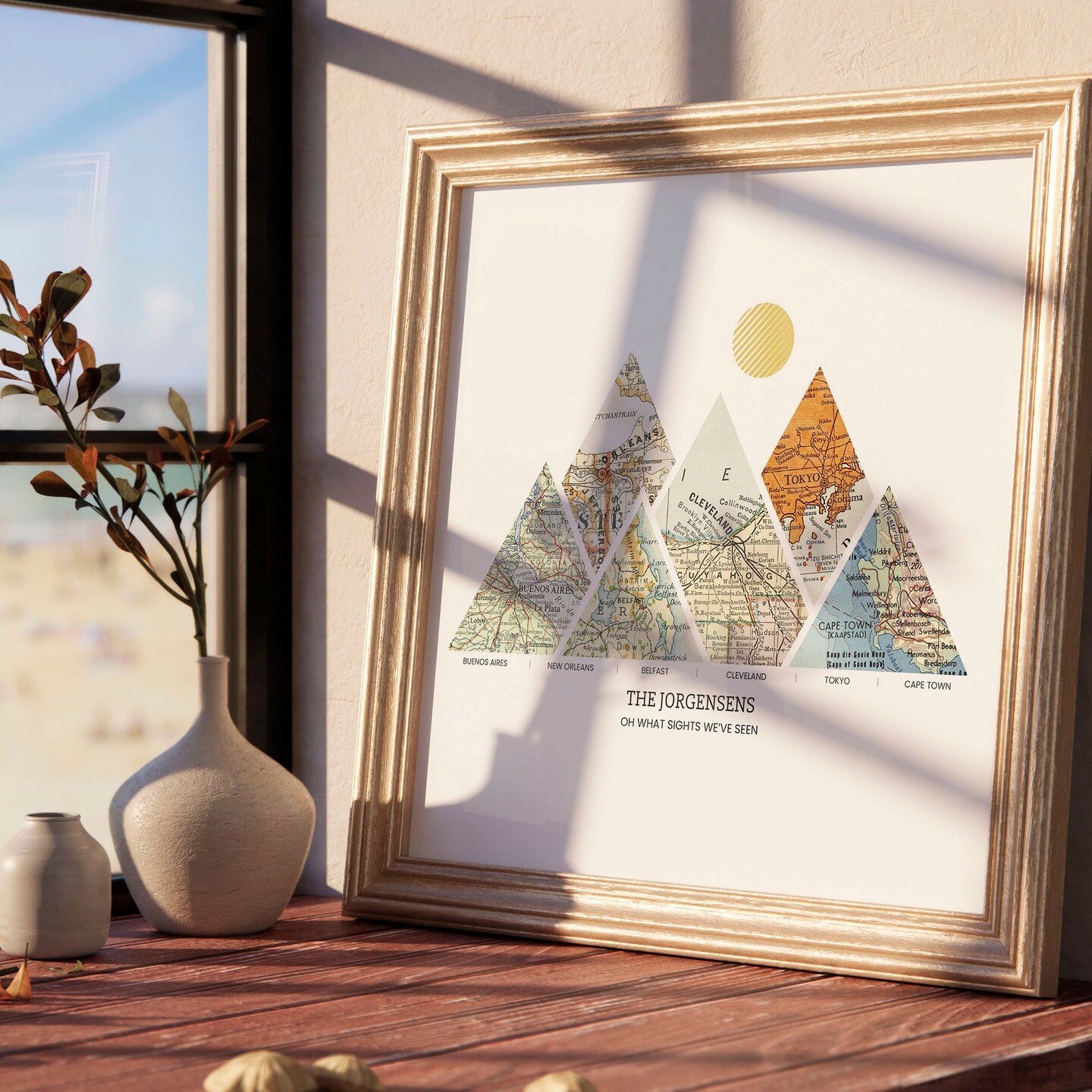 Personalize Birthday Christmas gifts ideas For mom dad friends Custom  Milestone Vintage Maps Unique Framed Print Canvas Holidays present |  MakerPlace by Michaels, image size:1080x1080