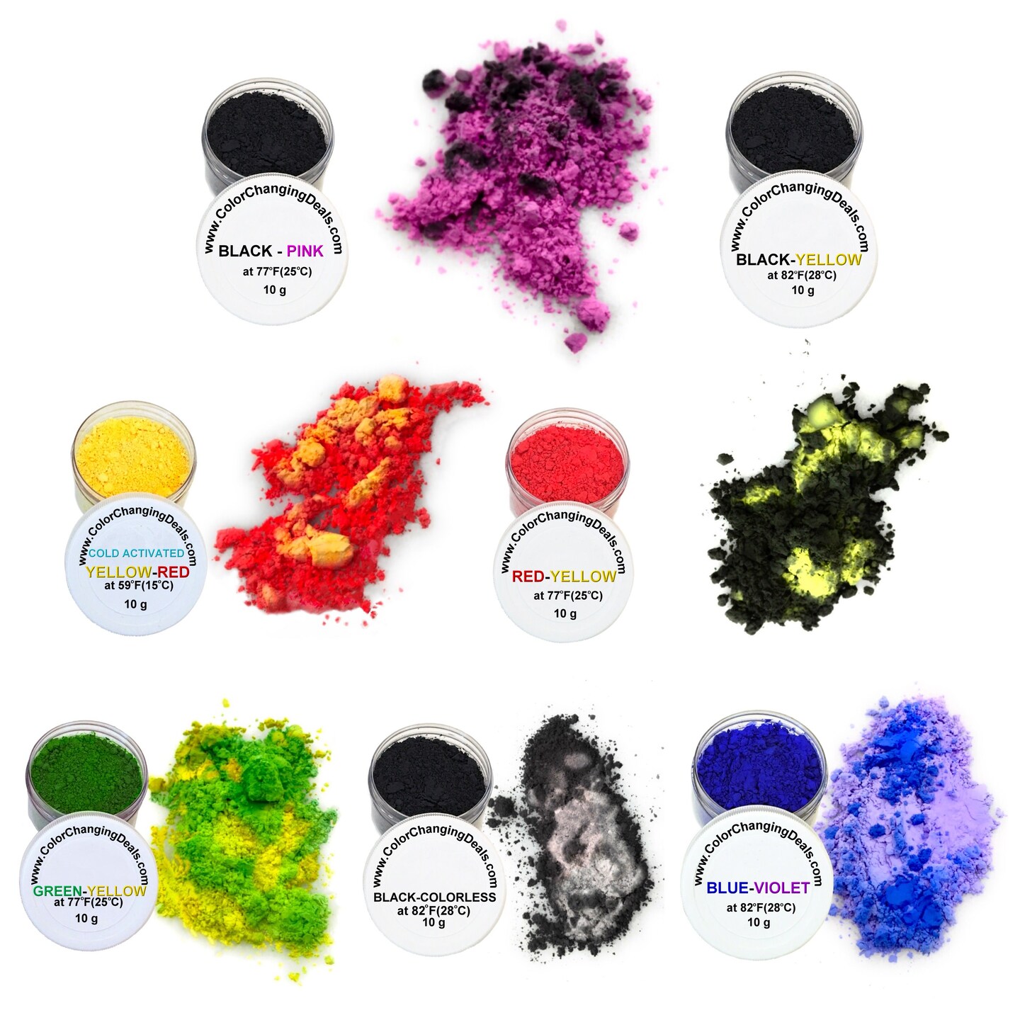 Color Changing Powder Pigment Thermochromic Temperature Heat Sensitive
