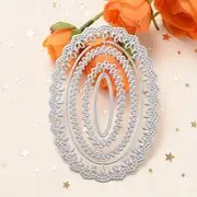Oval Metal Frame Die-Cutting 5 Piece Dies Set