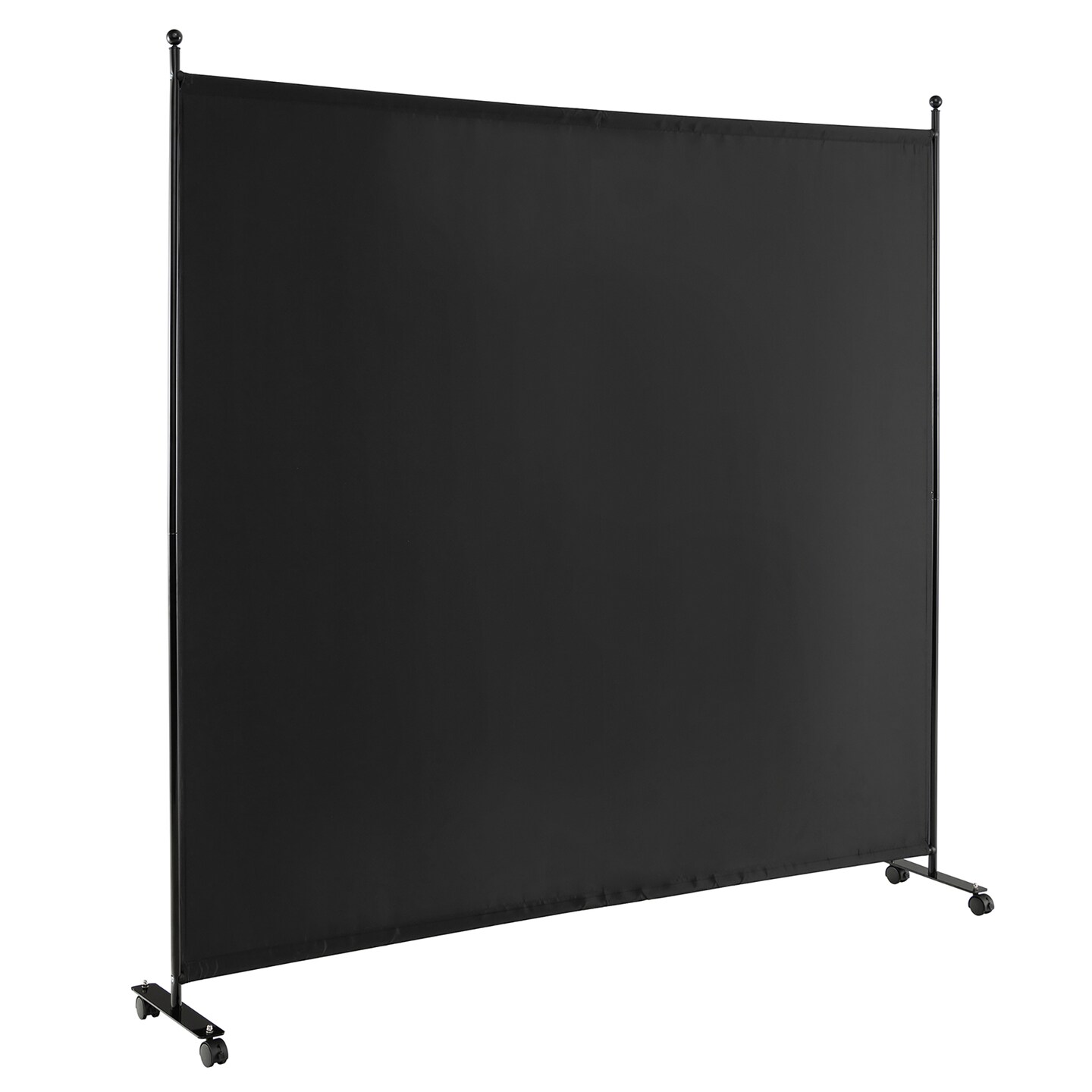 Costway 6FT Single Panel Room Divider with Wheels Rolling Fabric Partition Privacy Screen