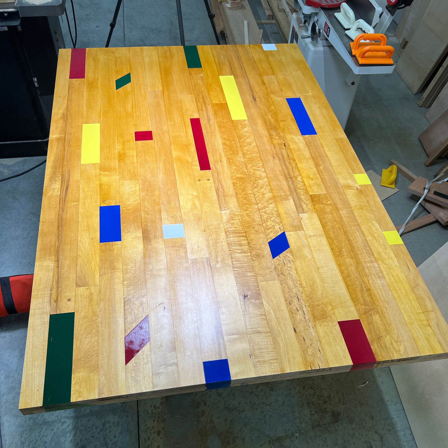 Reclaimed Gym Floor Tabletops MakerPlace by Michaels