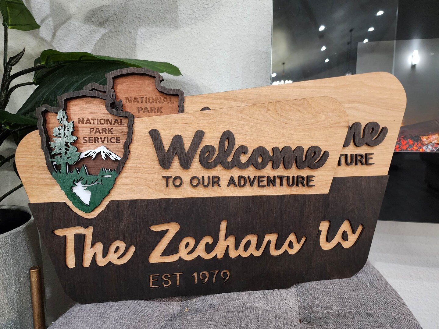 National Forest Service high quality Welcome Sign ACRYLIC - NFS inspired family name sign, outdoor grade custom layered laser cut, wilderness enthusiast