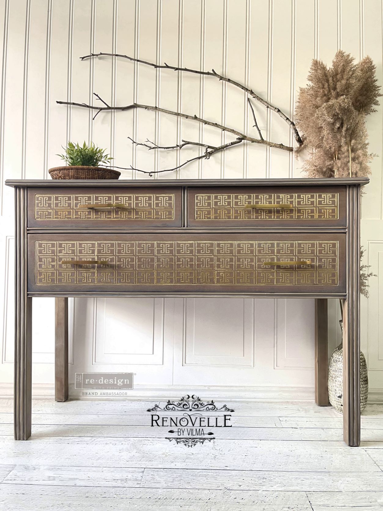 Redesign With Prima Decor Stencils - Something Geometric - 1 pc, sheet size 9&#x22;x12&#x22; 655350656645