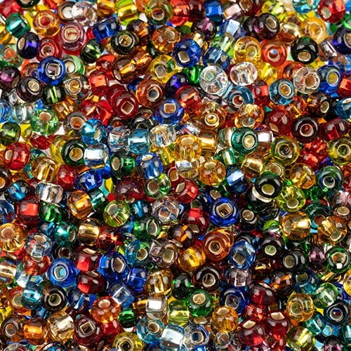 John Bead 6/0 Silver Lined Czech Glass Seed Beads, 23g