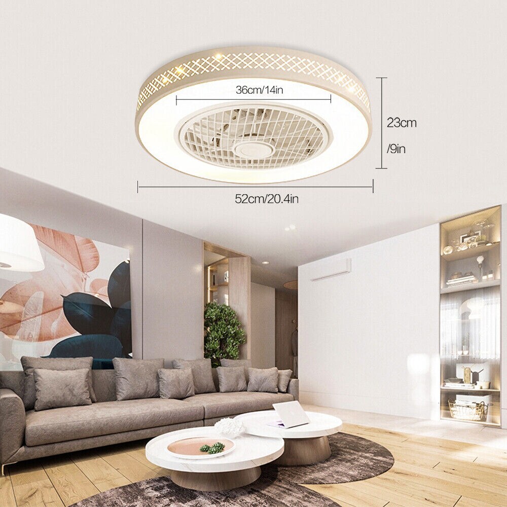 Kitcheniva 50CM Modern Dimming Ceiling Fan Lamp With Remote Control