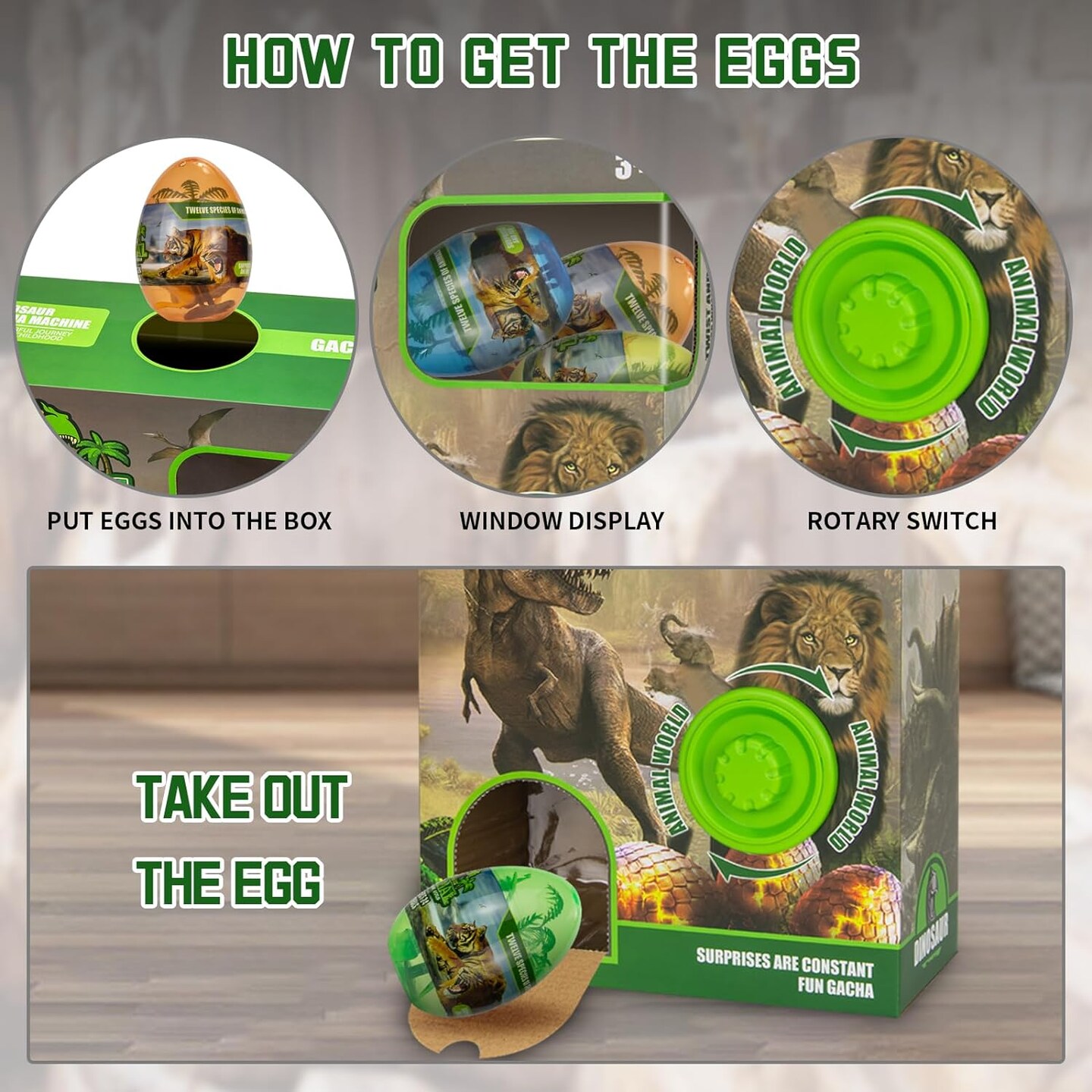 Easter Egg Dinosaur Playset with Mini Vending Machine
