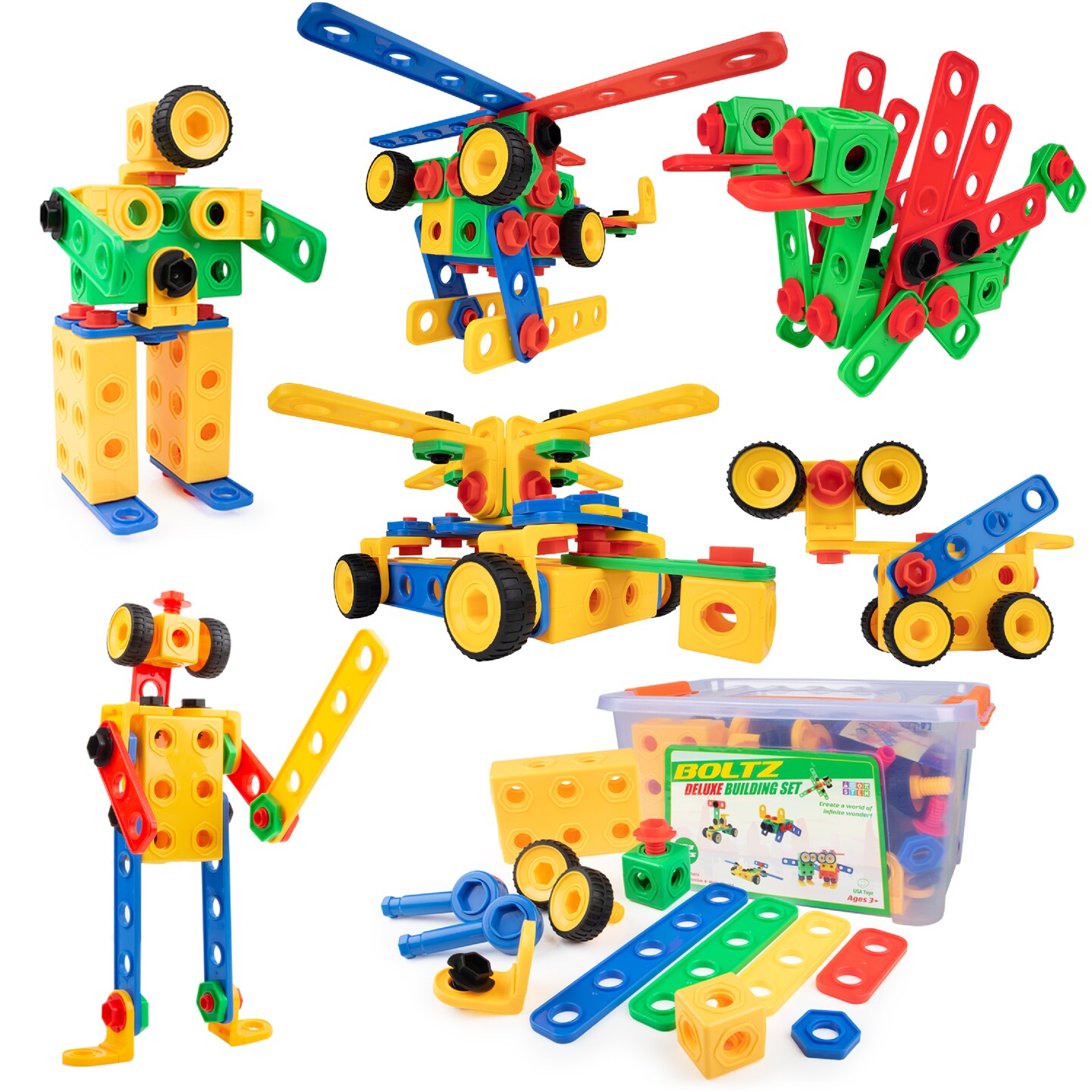 USA Toyz Boltz STEM Building Toys - 163 Pc