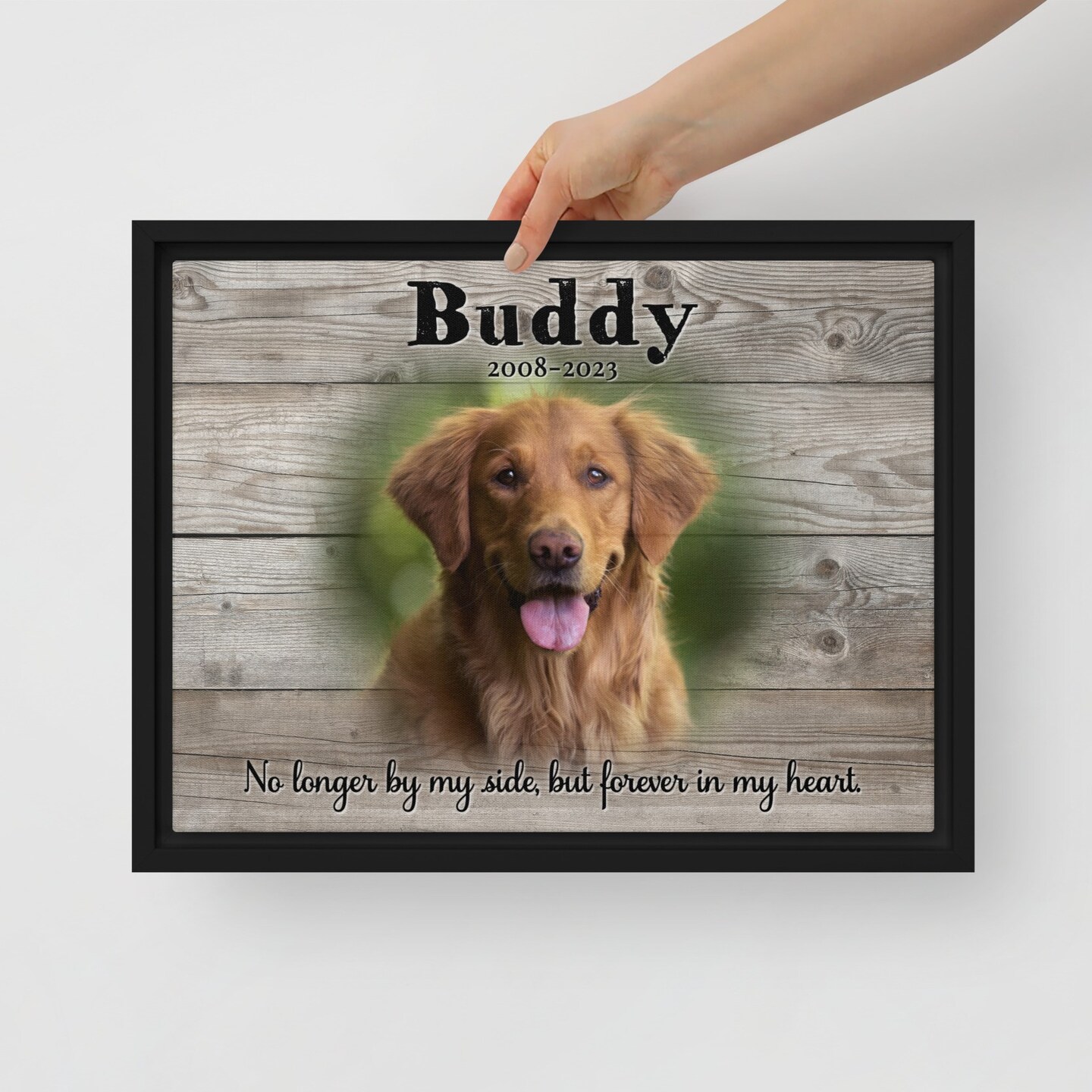 Pet Loss Gift, Custom Photo Pet Memorial Frame, Personalized Pet ...