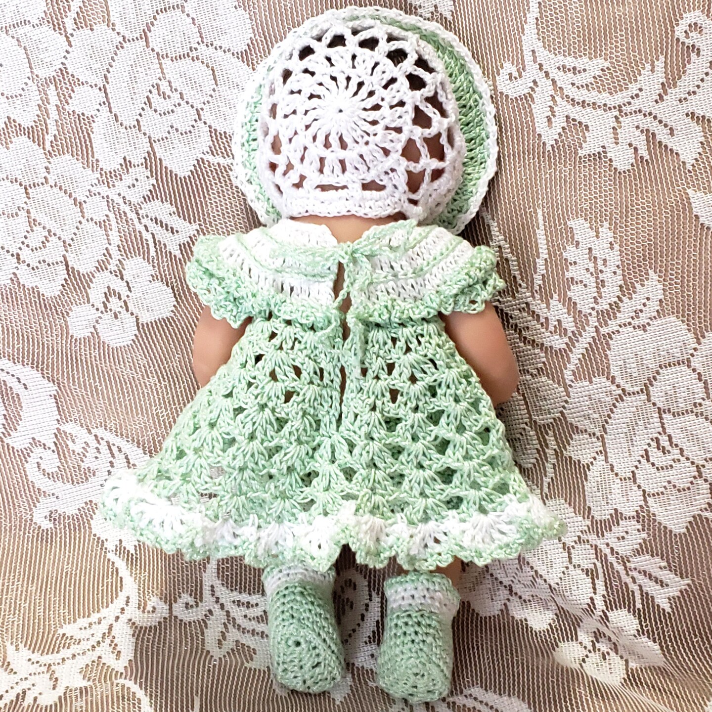 Handmade online Crochet Baby Angel dress set