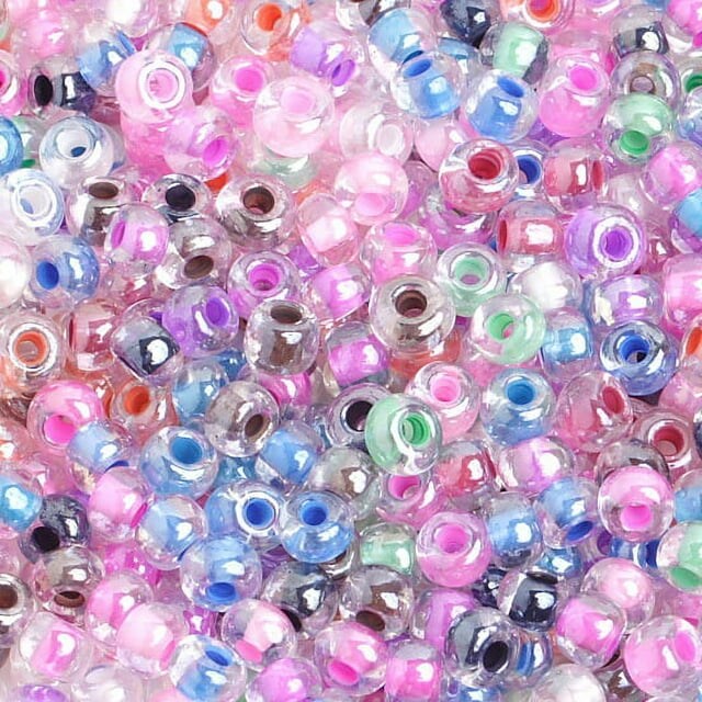 John Bead 6/0 Crystal Lined Czech Glass Seed Beads, 500g