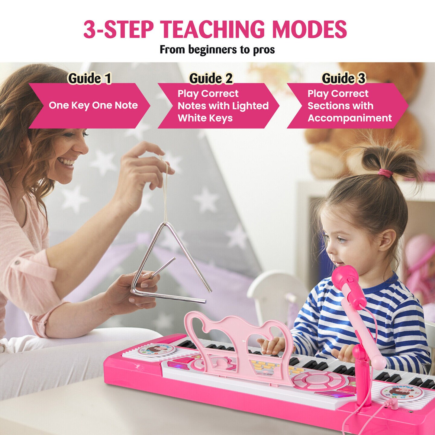49 Keys Kids Piano Keyboard for Kids 3+