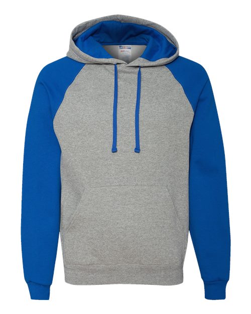 JERZEES&#xAE; Nublend Colorblocked Raglan Hooded Sweatshirt