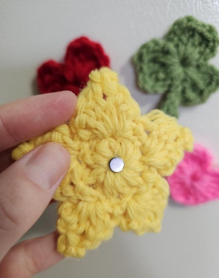 Crochet Star Magnets for Refrigerator, Locker, Desk, Superstar