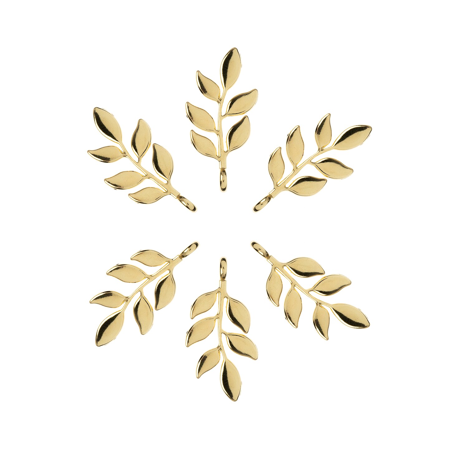 John Bead 24mm Leaves Beadwork Pendants