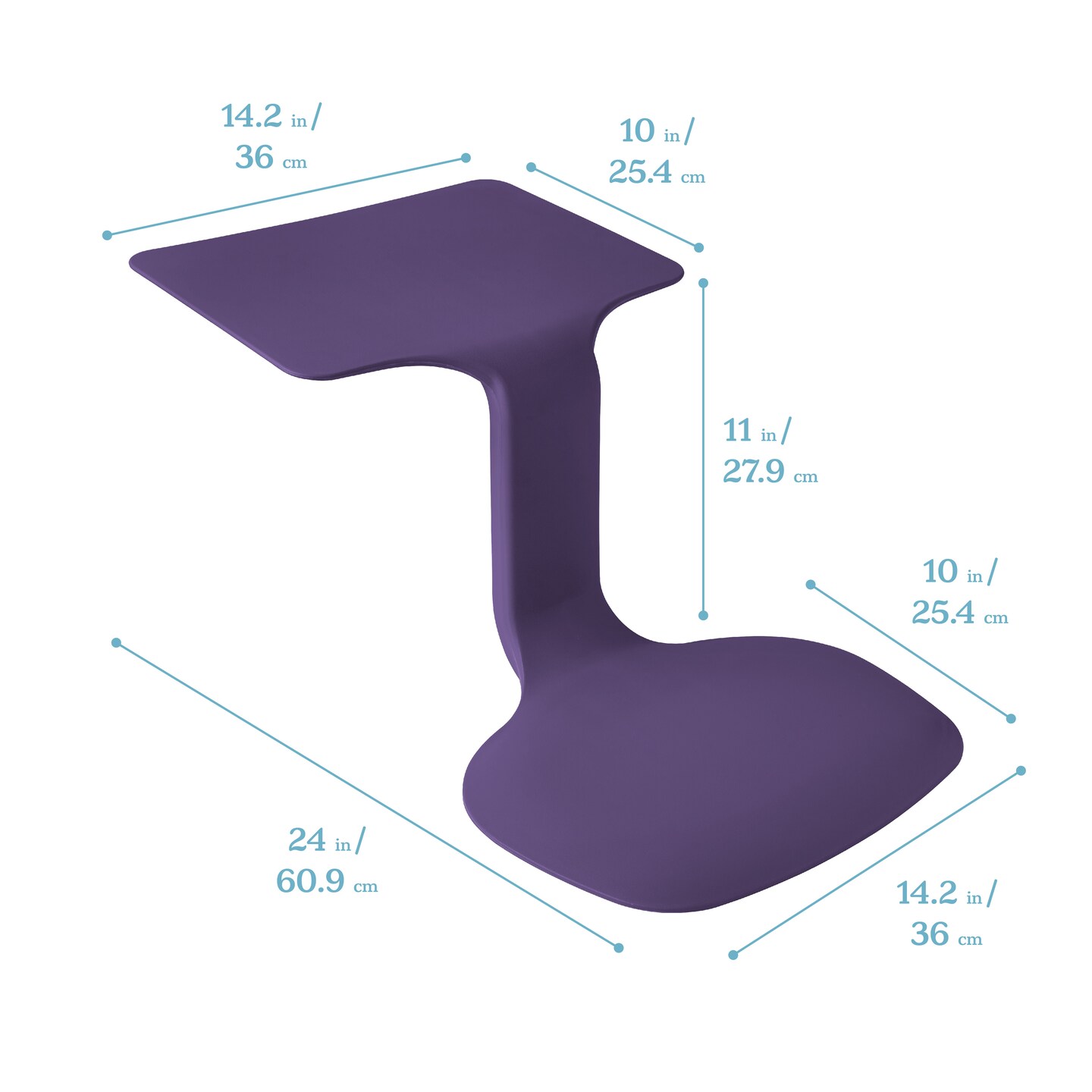 The Surf Portable Lap Desk, Kids Floor Desk, One-Piece Writing Table, Flexible Seating, 10-Pack