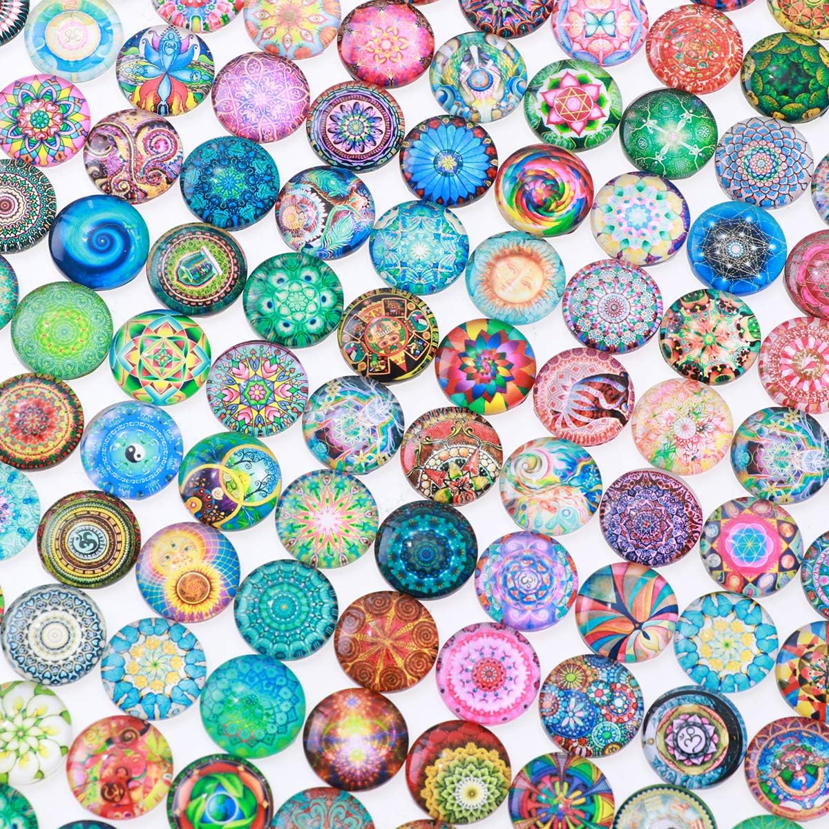 200pcs Mixed Mosaic Tiles Glass Mosaic Tile Assortment for DIY Crafts Crystal Mosaic Supplies 14mm
