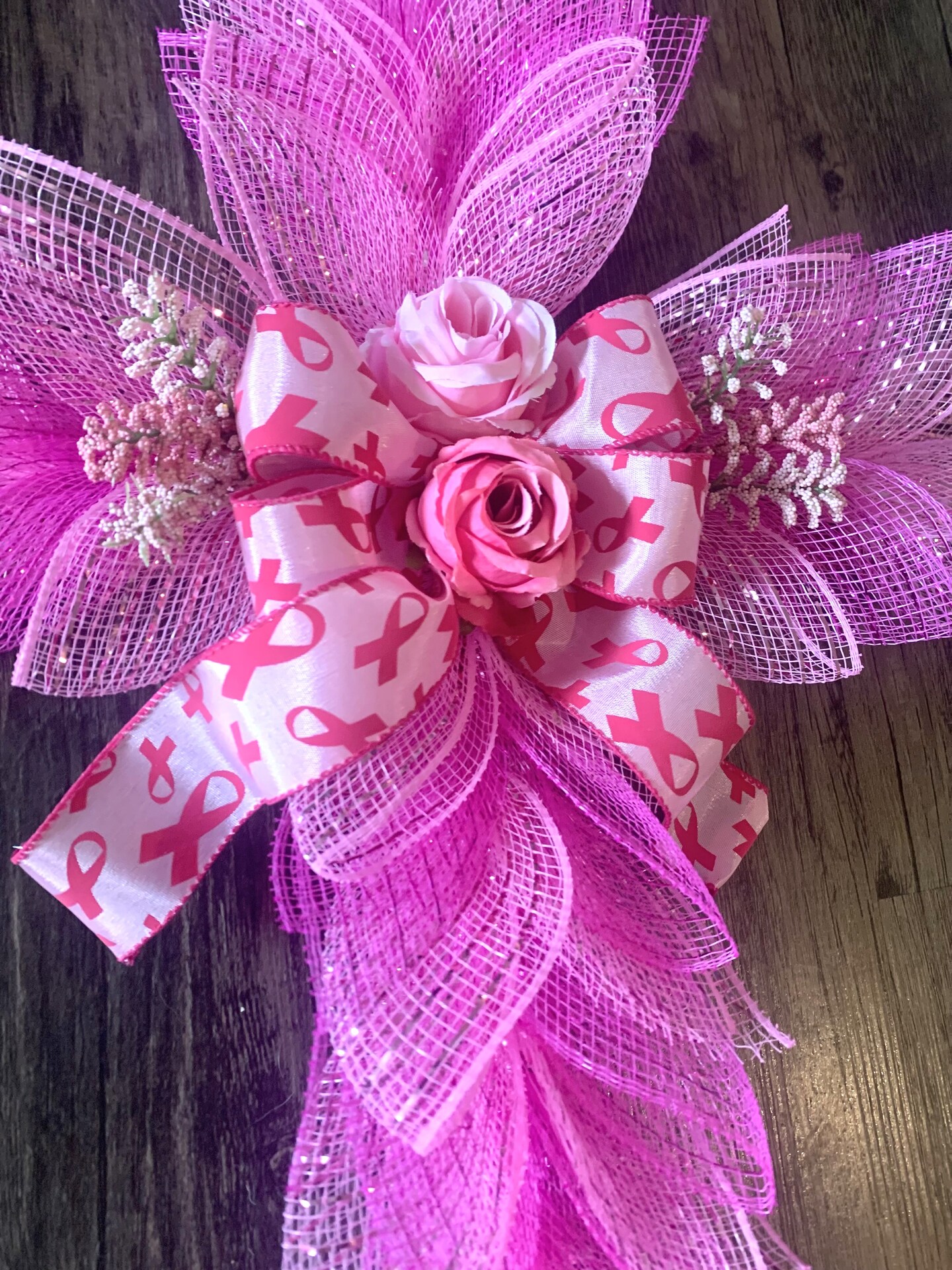 Breast Cancer 2024 Awareness Cross Wreath