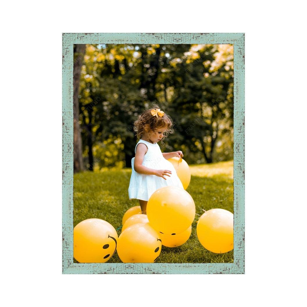 Distressed Green Barnwood Picture Frame Rustic - Custom Framing