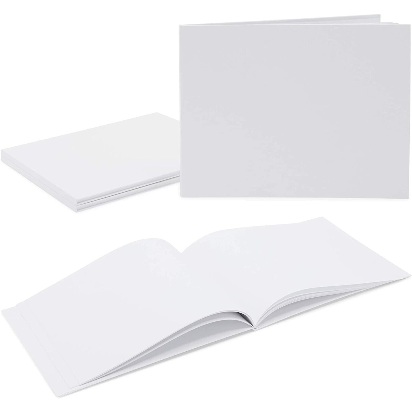 Blank Books with Hardcover for Kids, Drawing Paper Pad (8.5 x 11 In, 3 Pack)