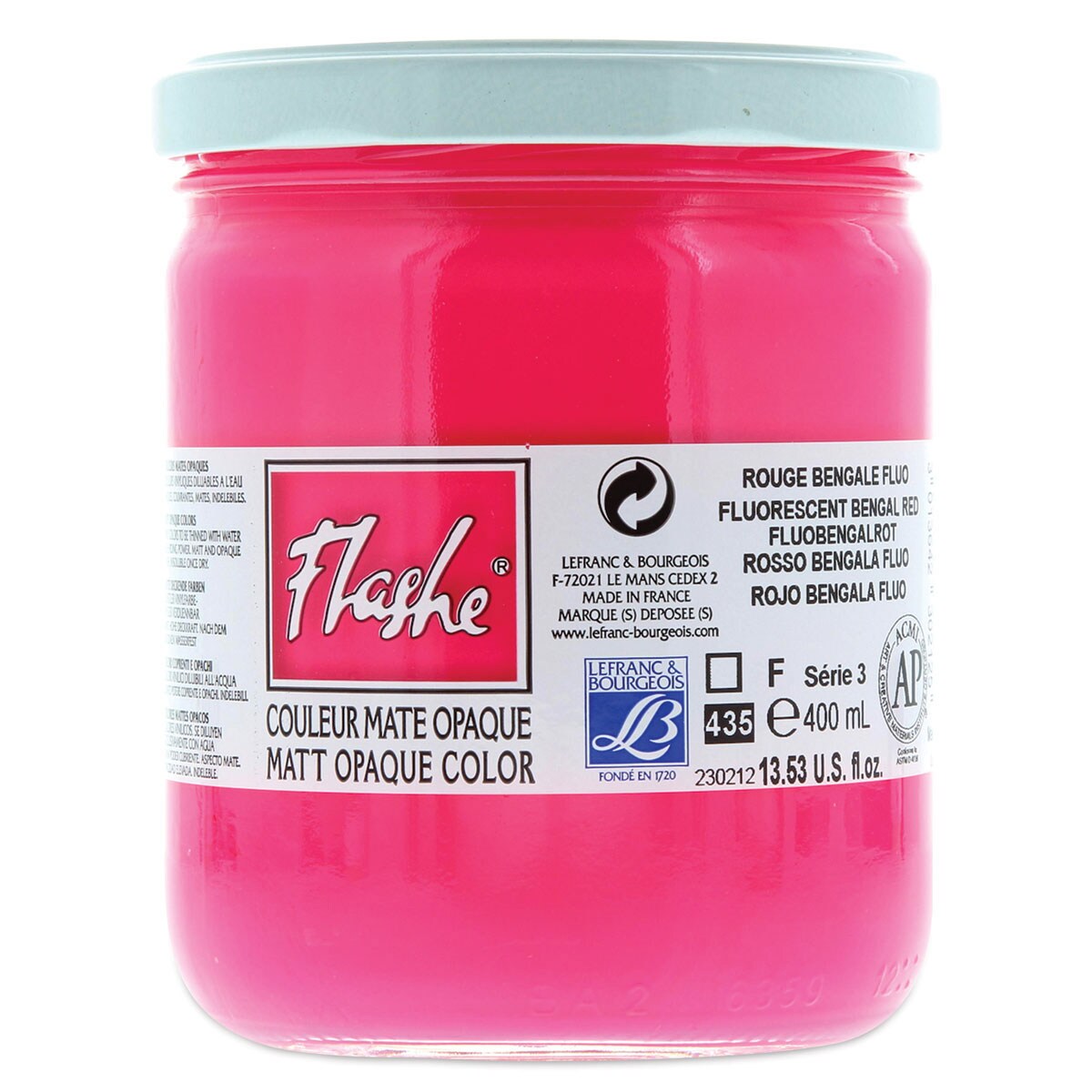 Lefranc & Bourgeois Flashe Vinyl Paint - Fluorescent Pink, 400 ml jar ...
