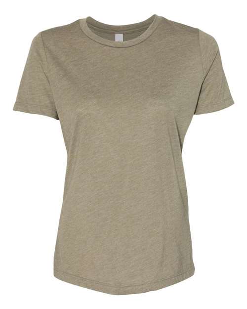 BELLA + CANVAS Women’s Relaxed Fit Triblend Crew Neck Tee for Casual Layering & Print Ready Fashion