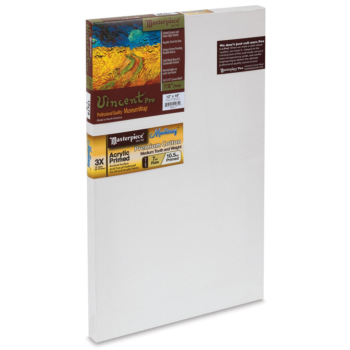 Masterpiece Fibonacci Golden Rectangle Canvas  - 12&#x22; x 19&#x22;, 7/8&#x22; profile