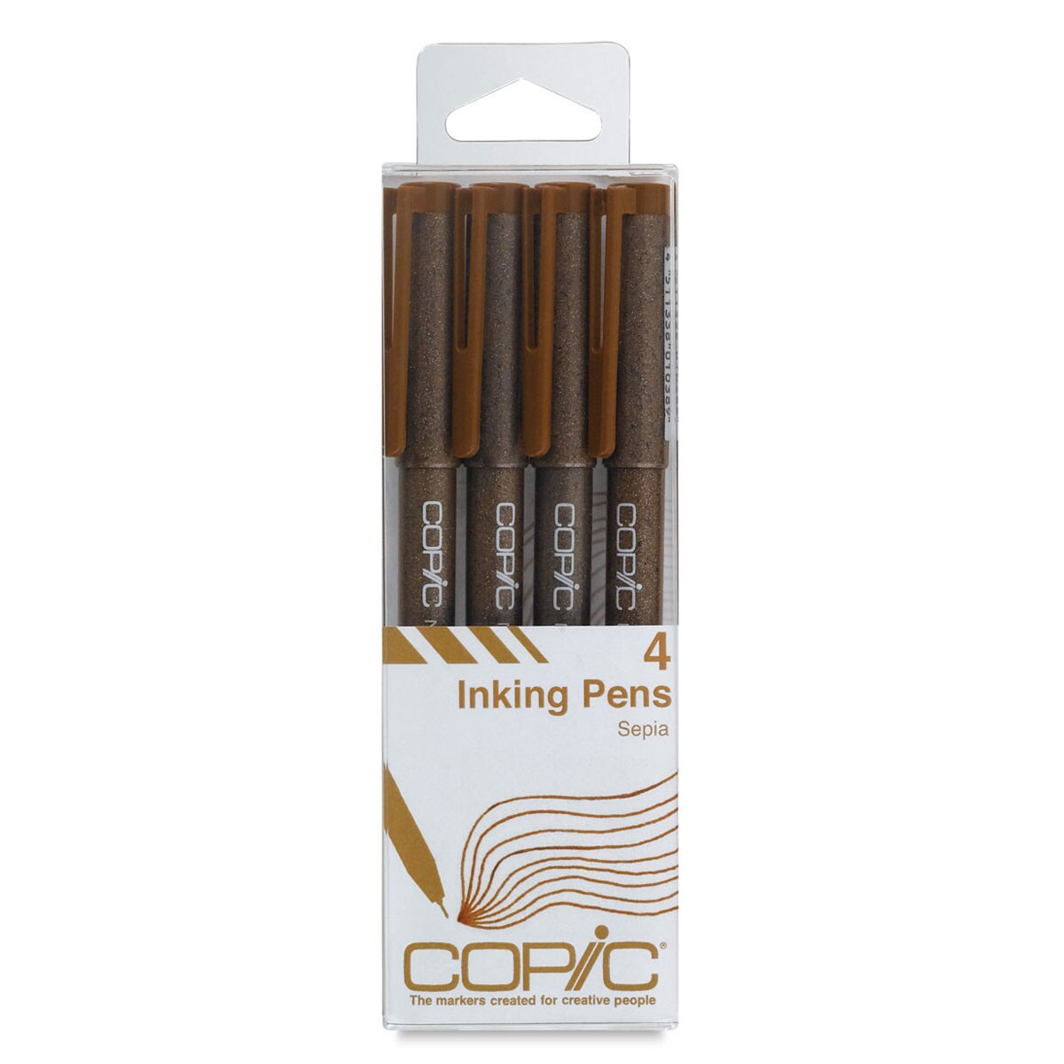 Copic Multiliner Pen - Sepia, Fine Nibs, Set of 4