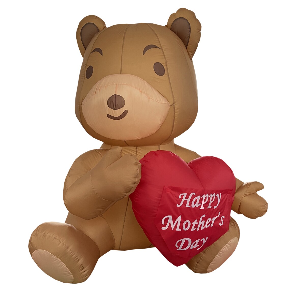 6&#x27; Air Blown Inflatable Brown Bear Holding Heart w/ Valentine&#x27;s Day/Father&#x27;s Day/ Mother&#x27;s Day Banners Y323