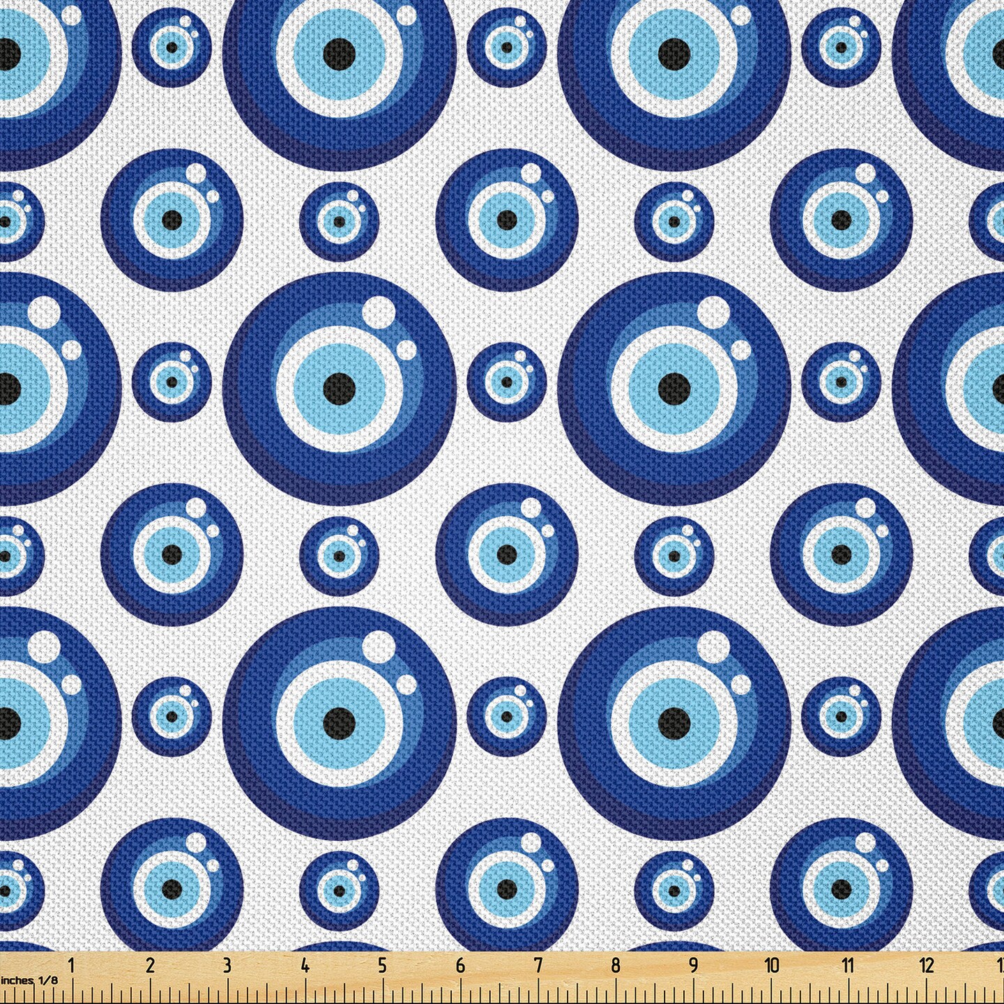 Ambesonne Evil Eye Fabric by The Yard, Symmetrical Pattern All Seeing ...