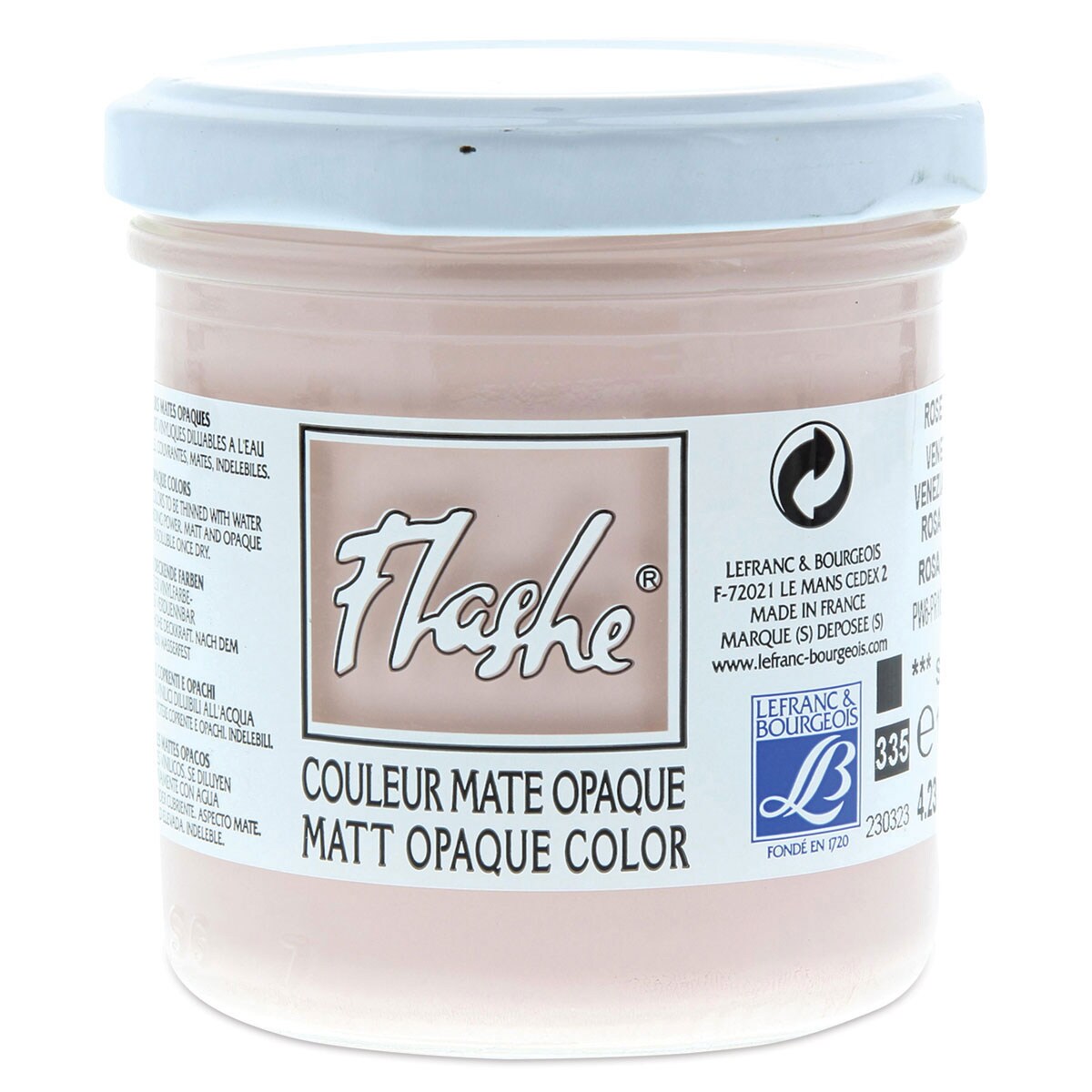 Lefranc & Bourgeois Flashe Vinyl Paint - Venetian Pink, 125 ml jar