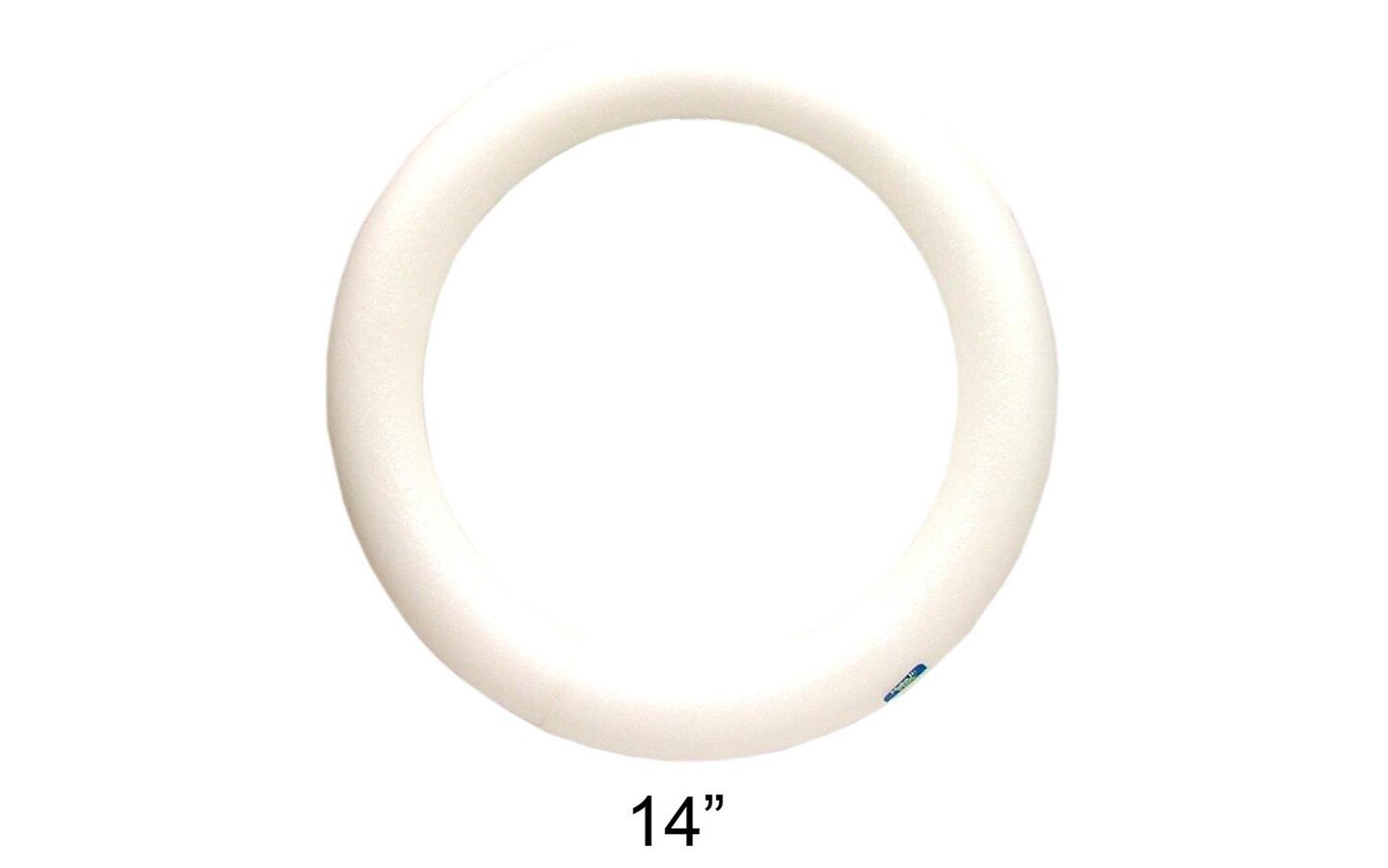 FloraCraft Wreath Extruded Bulk 14&#x22; White w/UPC