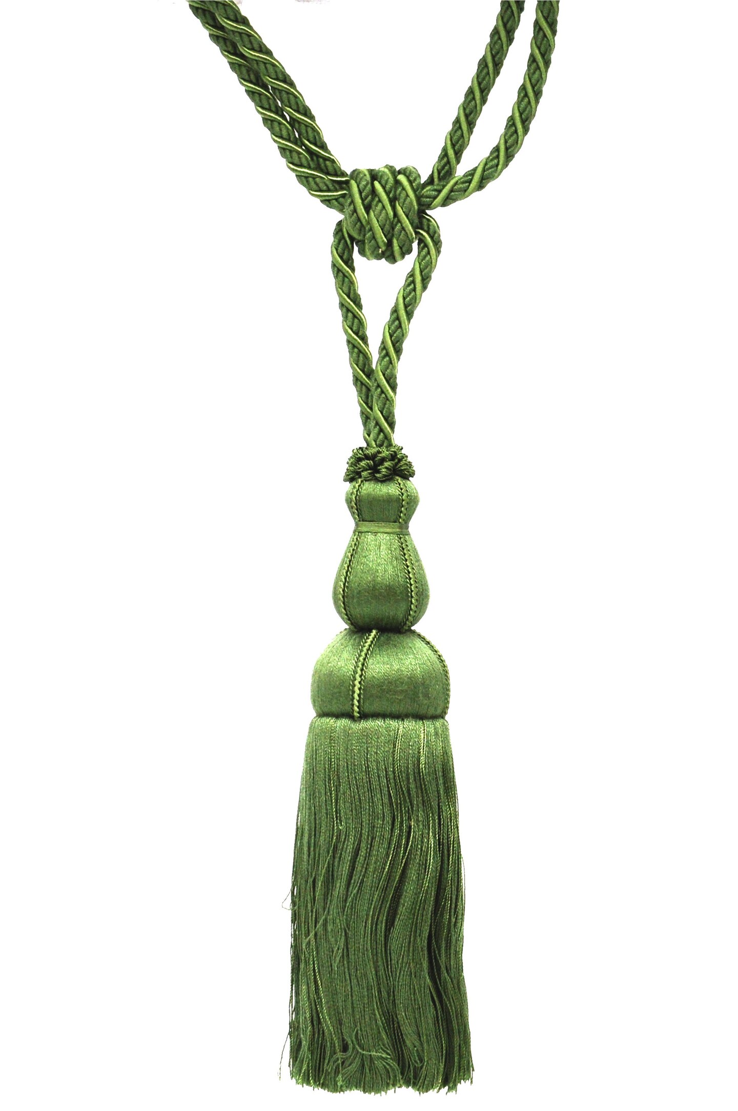 Belagio Single Tassel Tie-Back, 10&#x22; Long Tassel, Colors Collection, Hunter Green