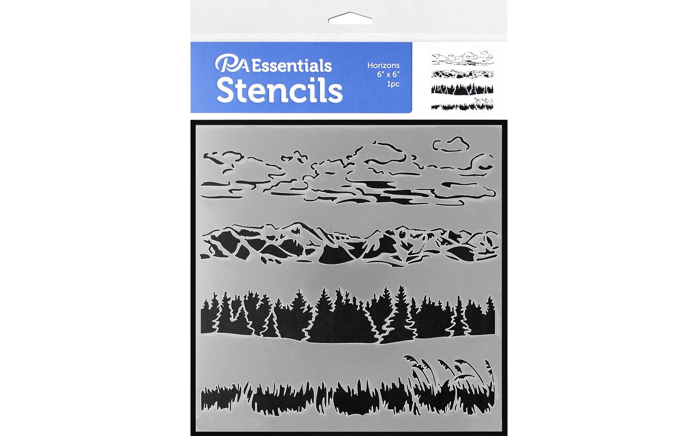 PA Essentials Stencil Horizons for Painting on Wood, Canvas, Paper