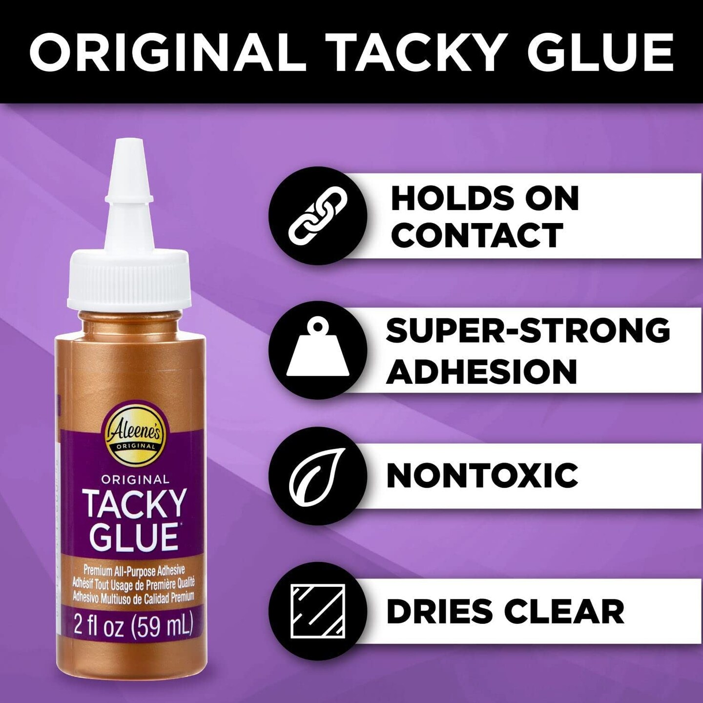 Aleene&#x27;s Original 2 fl. oz. 6-Pack, America&#x27;s Favorite Tacky Glue, 6 Pack, Ideal for Slime, Crafts and School Projects