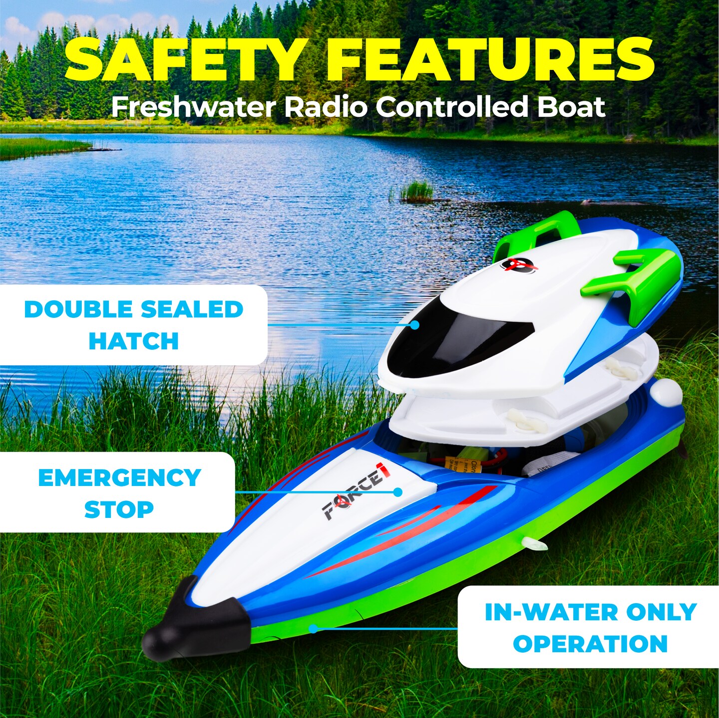 Force1 Velocity X H102 LED RC Boat