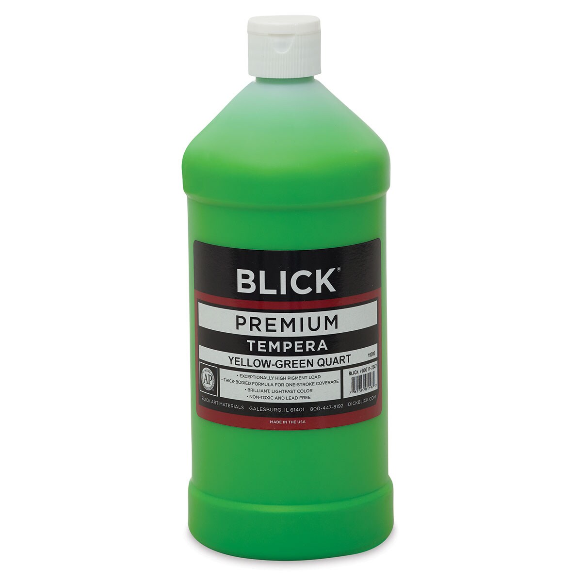 Blick Premium Grade Tempera - Yellow-Green, Quart