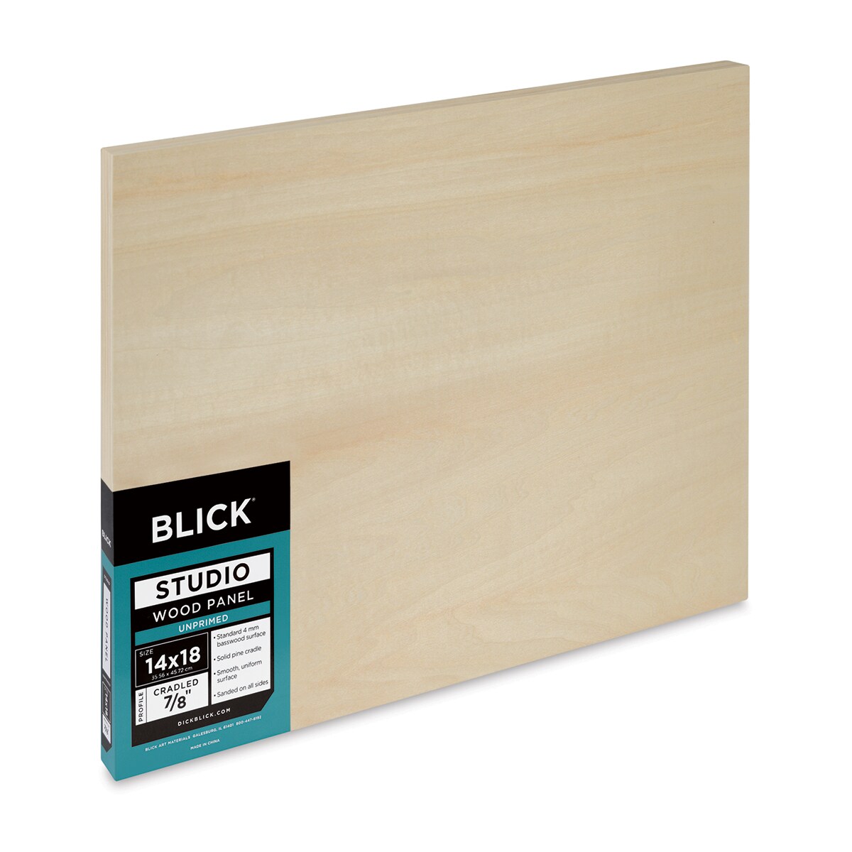 Blick Studio Artists&#x27; Wood Panel - Flat Cradle, 14&#x22; x 18&#x22;, 7/8&#x22; Cradle