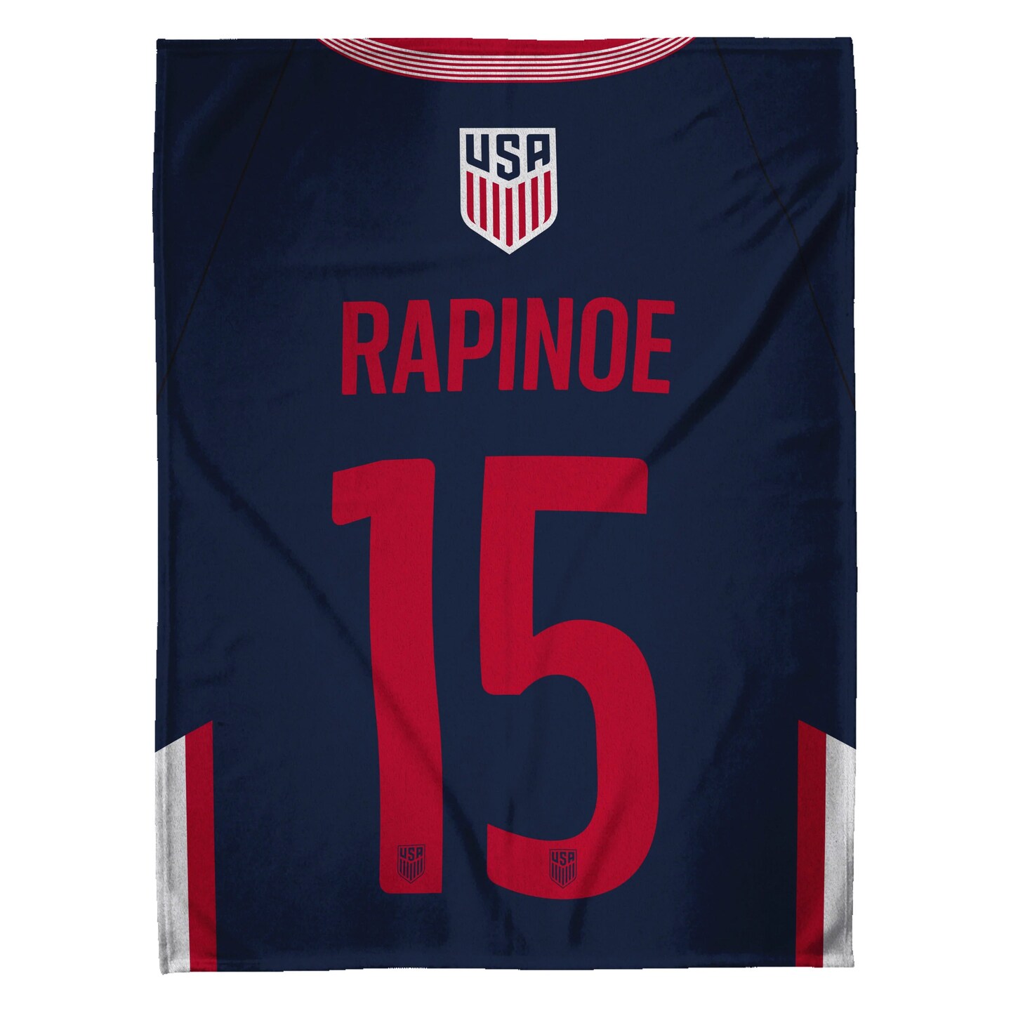 Sleep Squad US Women&#x27;s Soccer Megan Rapinoe 60&#x201D; x 80&#x201D; Raschel Plush Jersey Blanket