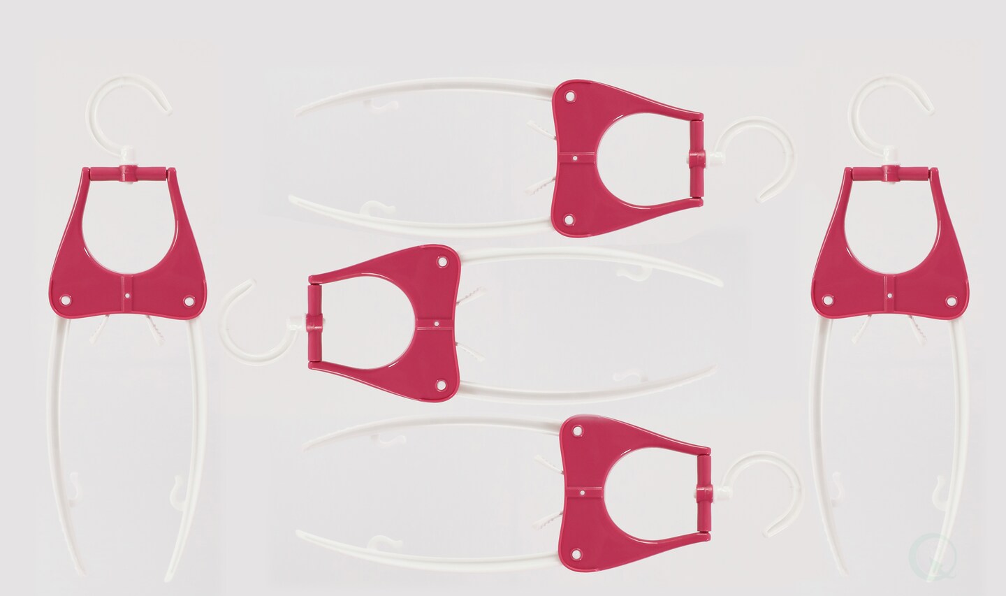 Pack of 5 Foldable Portable Plastic Hangers for Travel