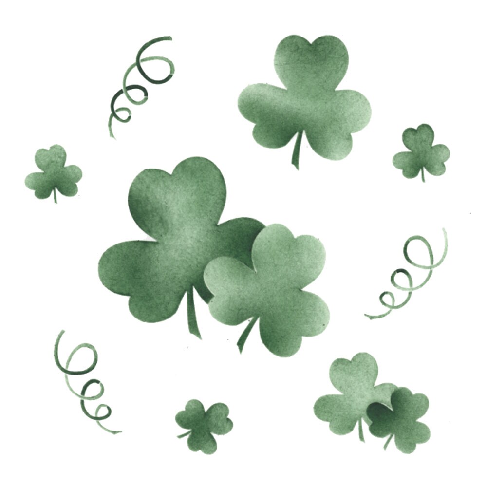Shamrocks Wall Stencil | 3037 by Designer Stencils | Pattern Stencils | Reusable Stencils for Painting | Safe & Reusable Template for Wall Decor | Try This Stencil Instead of a Wallpaper | Easy to Use & Clean Art Stencil Pattern