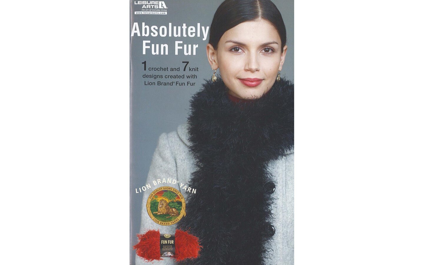 Leisure Arts Lion Brand Absolutely Fun Fur Knit Bk