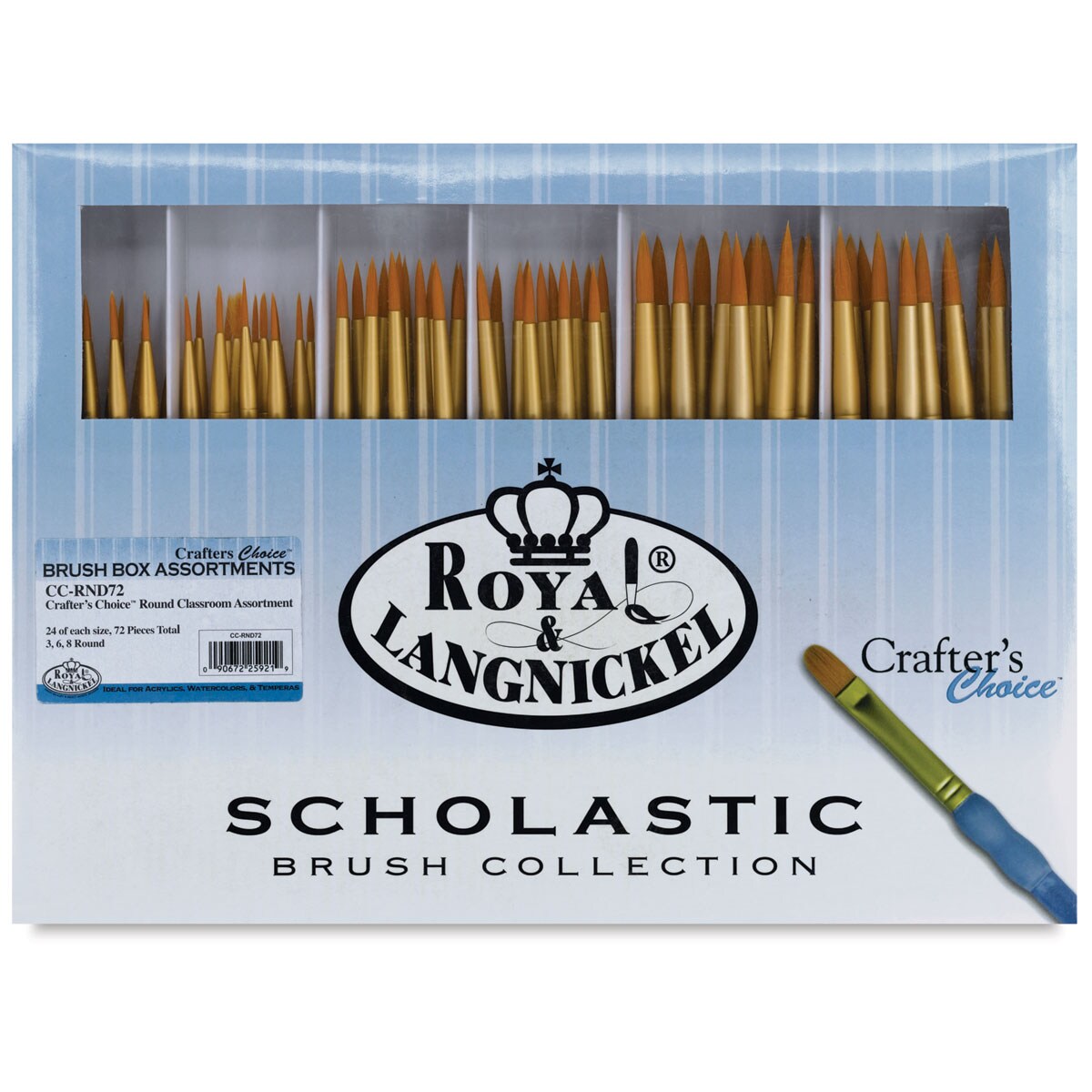 Set De 12 Pinceles Flat Gold Taklon Value Pack Royal Langnickel » Libreria Moderna