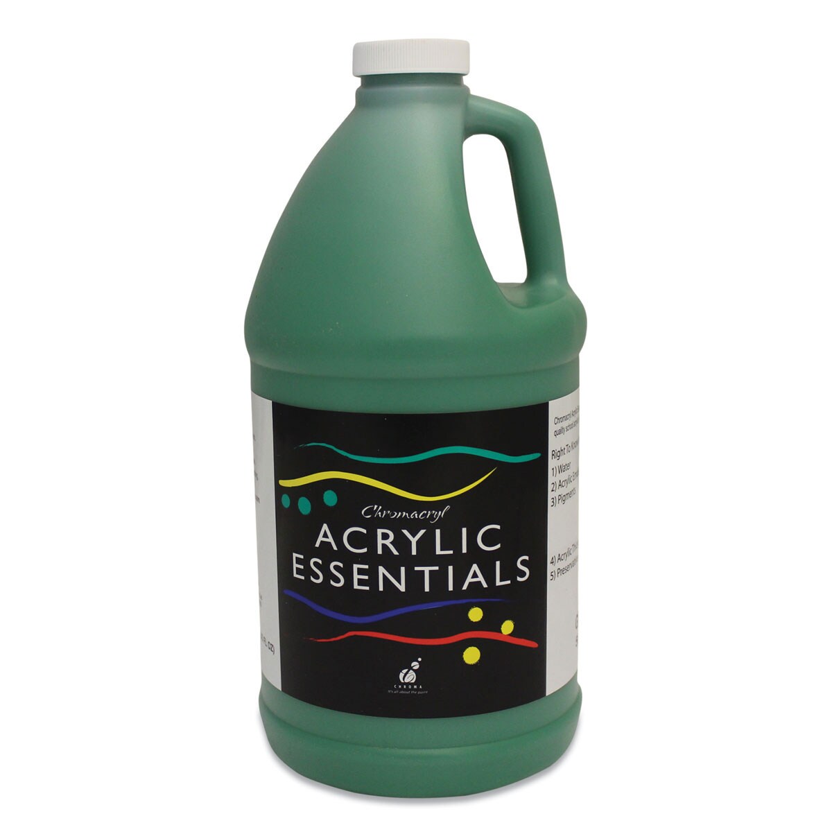 Chromacryl Acrylic Essentials - Green, Half Gallon