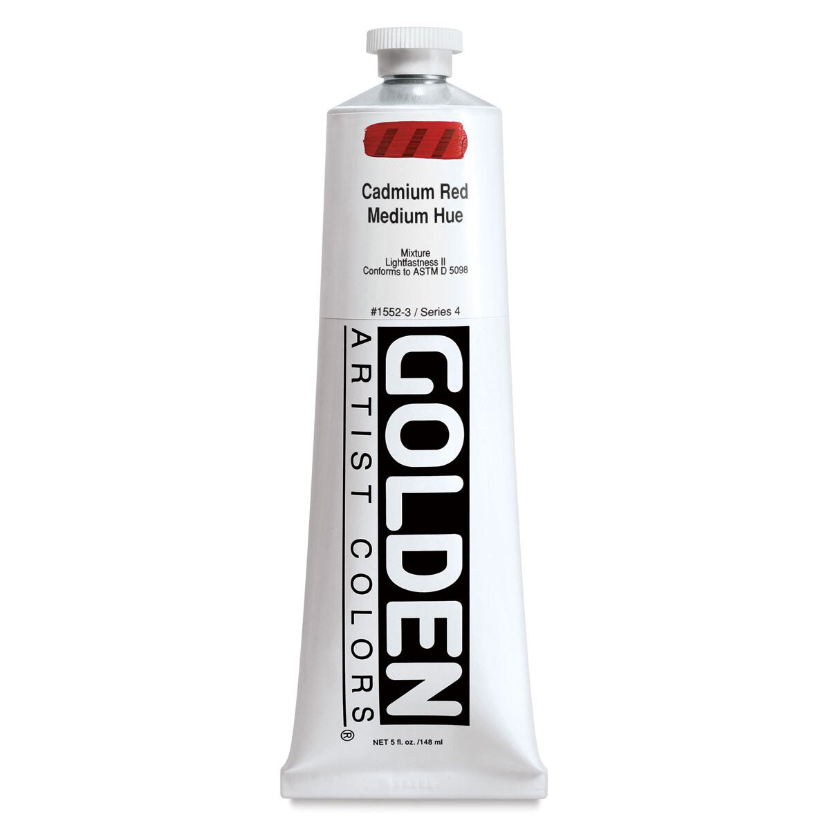 Golden Heavy Body Artist Acrylics - Cadmium Red Medium Hue, 5 oz Tube