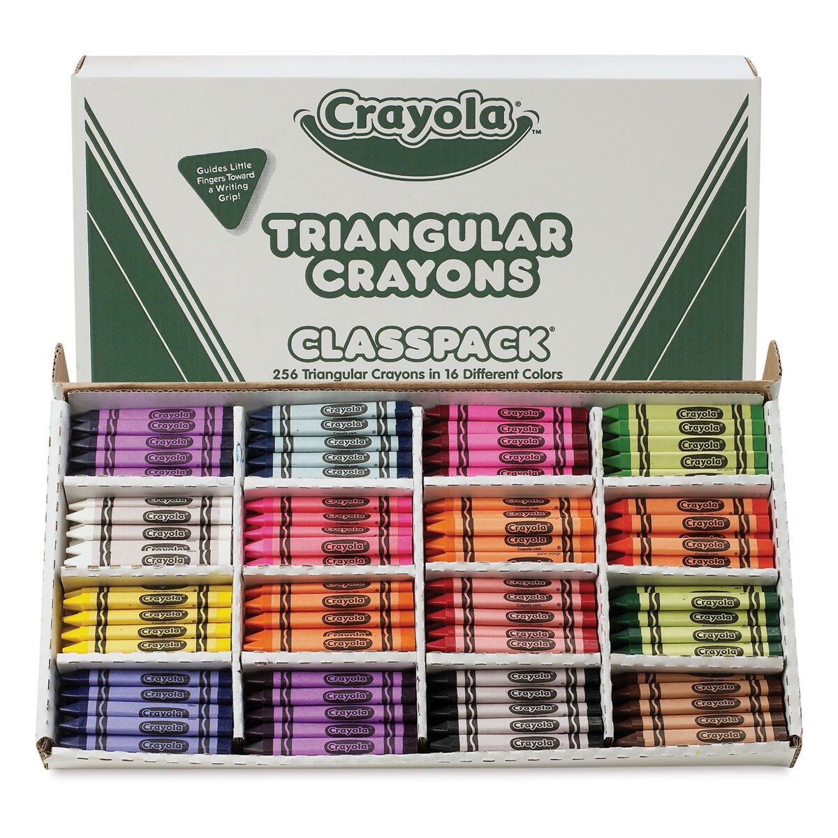 Crayola Triangular Crayons - Classpack of 256, 16 Colors
